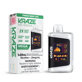 Kraze HD Mega - Fresh Mint Disposable Vape available on Canada online vape shop